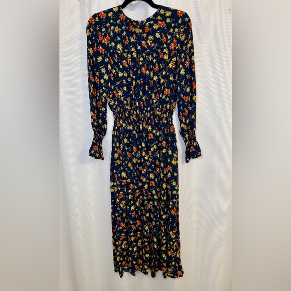 Victor Alfaro Watercolor Floral Midi Dress - Picture 2 of 7